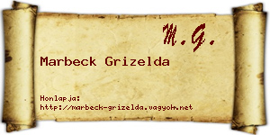 Marbeck Grizelda névjegykártya